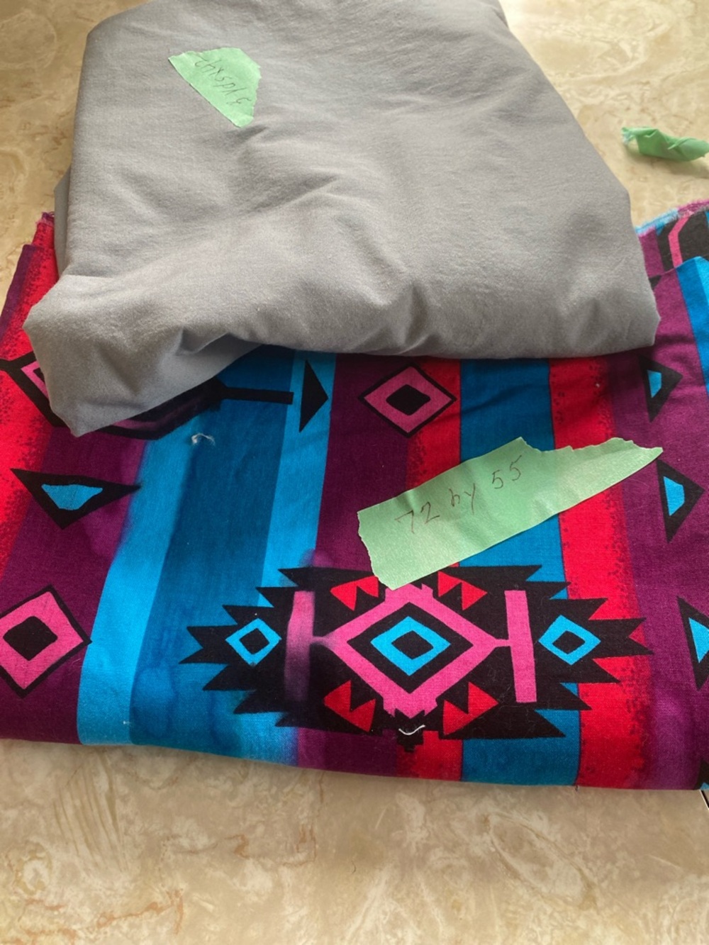 Southwestern Pattern Throw Blanket - Blue, Purple & Pink